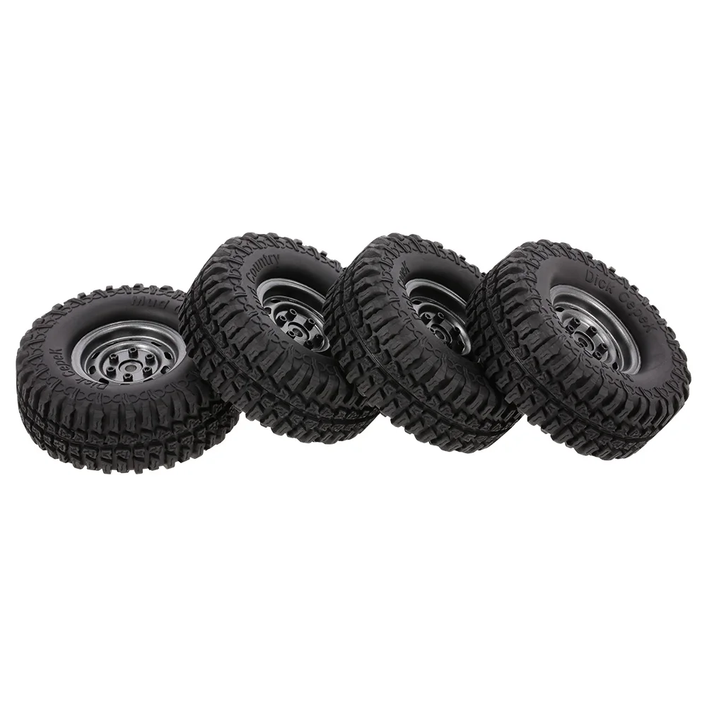 

4pcs 3020+618GL 100mm 1.9'' Rim Rubber Tyre Tire Wheel Set for 1/10 HSP HPI Traxxas SCX10 RC4 D90 RC Rock Crawler