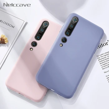 

100Pcs Luxury Liquid Silicone Case For Xiaomi Mi 10 Pro 9 CC9 8 SE A2 A1 Mix 3 2S 2 Note 10 Lite Candy Color Soft Rubber Cover