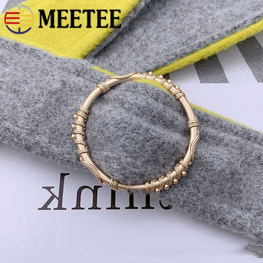 Meetee круглый 35 мм Tri-glides металлический ремень пряжка для пальто ветровка металлическая кнопка регулятор Декоративные DIY аксессуары для одежды