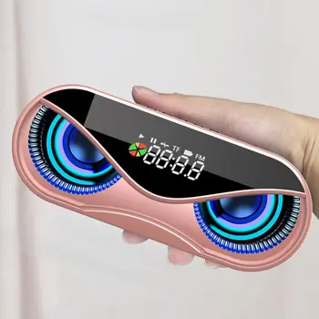 

M6 Bluetooth Speaker Cool Owl Design LED Flash Wireless FM Radio Alarm Clock TF Card Support Loudspeaker