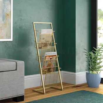 

Magazine Shelf Landing Provincial Space Simple Bookshelf Newspaper Shelf Accept Iron Art Shelf Simple Children Bookshelf