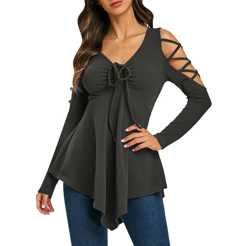 cold shoulder winter tops
