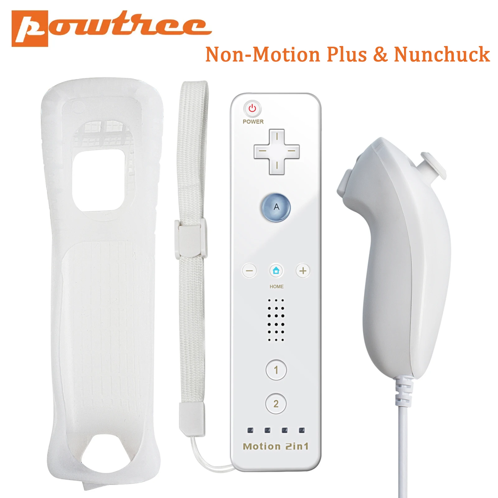 Wireless Gamepad For Nintend Wii Joystick 2 in 1 Joystick Joypad   Optional Motion with  rope protector 