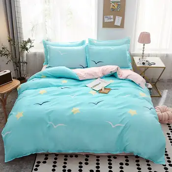 

Blue Cartoon Bedding Set ,220x240 Duvet Cover Pillowcase 3pcs, King Queen Full Single Size Quilt Cover,135x200 Chid Bed Cover