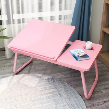 

New Folding Laptop Bed Computer Table Desk Dormitory Lazy Table Foldable Mini Table Desk Drawer Organizer