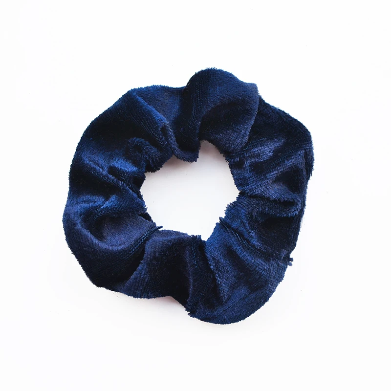 Женское однотонное бархатное резинка для волос резинки головные уборы для девочки Женская прическа крепление - Цвет: Dark Blue