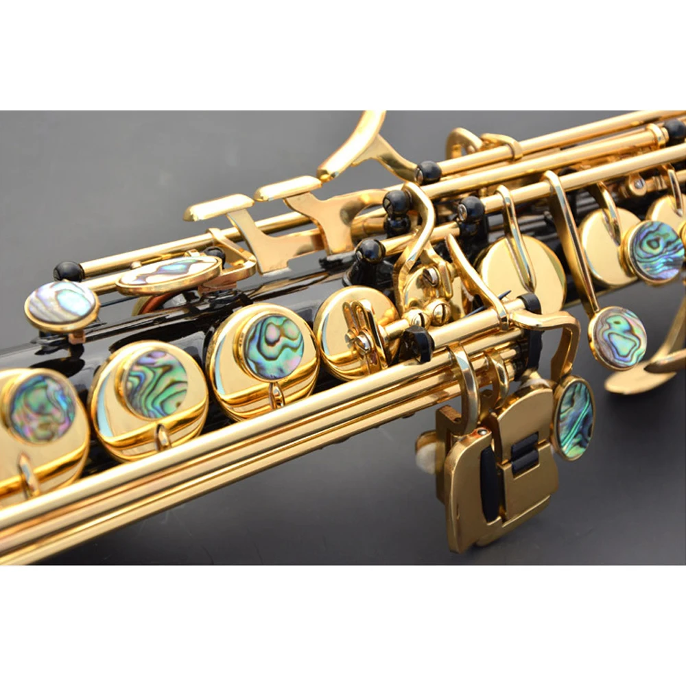 Saxofon b-плоский сопрано саксофон Саксофон черный никель золото Музыкальные инструменты высокое качество подарок играть профессионально SAX05
