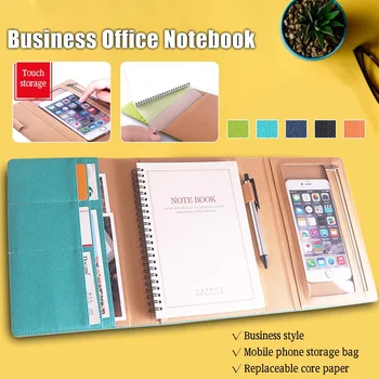 

A5 Business Office Notebook Notepad Meeting Diary Journal Planner Office Book Leather Dairy Note Book Students School Supply