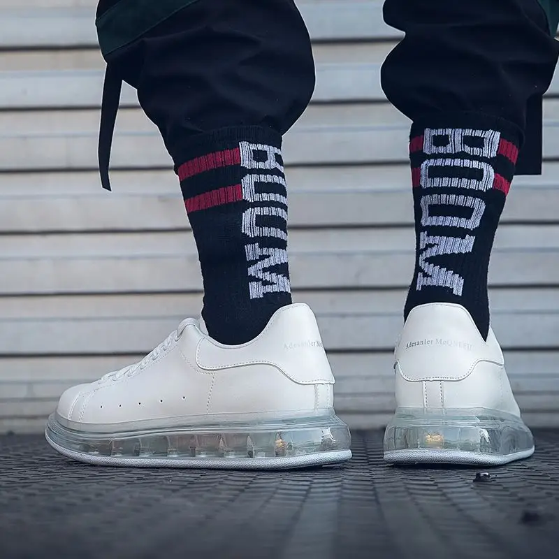 High quelity leather sneakers unisex shoes 2020 spring fasion trekking shoes men leather white sneakers