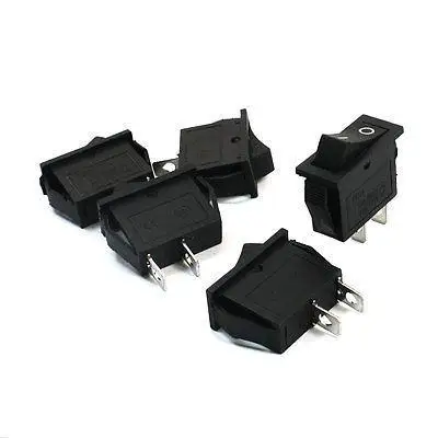 

5pcs KCD3 AC 250V/125V 15A/30A Latching SPST on/off 2-Position Rocker Switch