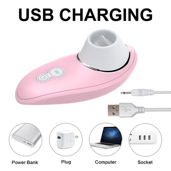 Soft Tongue Licking Vibrator G spot Clitoral Stimulator Mini Clit Sex Toys for Women Rechargeable Nipple Female Masturbator 6
