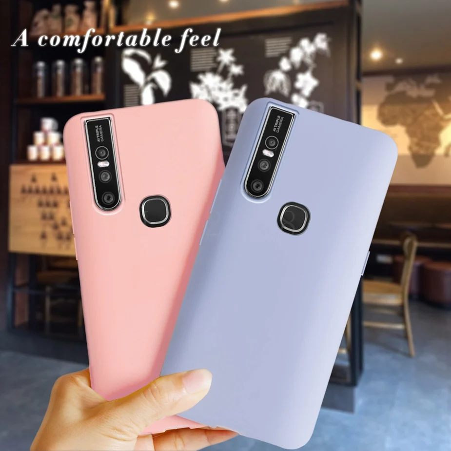 For Vivo V15 Case 1818 1819 Soft Silicon TPU Candy Back Cover