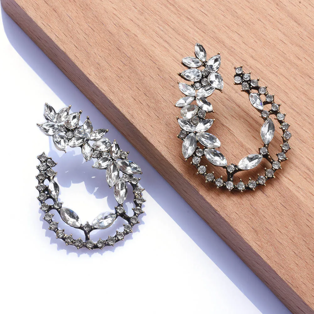 Cristallo Trasparente Geometrico Waterdrop Hollow Ciondola L'Orecchino Dichiarazione Di Moda Gioielli Da Sposa Brincos