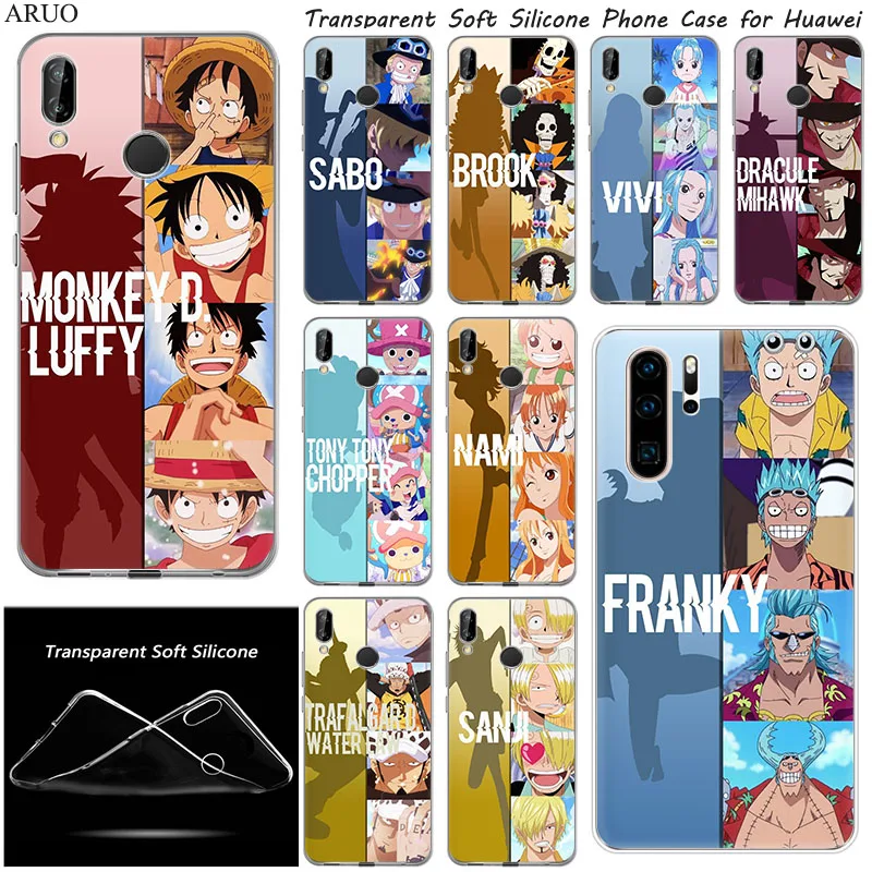 Phone Case for huawei Y7 2020 Y3 Y6 Y5 Lite Y9 prime 2019 2018 Classic Collage Anime One Piece Silicone mobile Back shell Capa