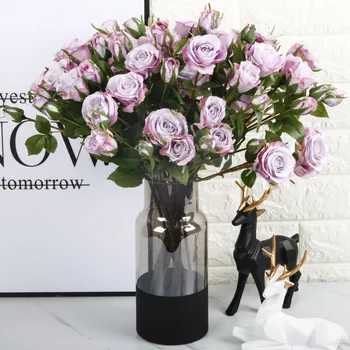 

5 Head Jana Rose Flowers High Quality Imitation Flowers Flowers Silk Artificial Rose Rose Home Wedding Photography