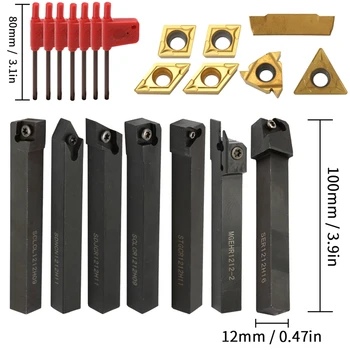 

12Mm Solid Carbide Inserts Holder Boring Bar Dcmt Ccmt With Wrenches For Cnc Lathe Turning Tools Lathe Cutter Lathe Tools