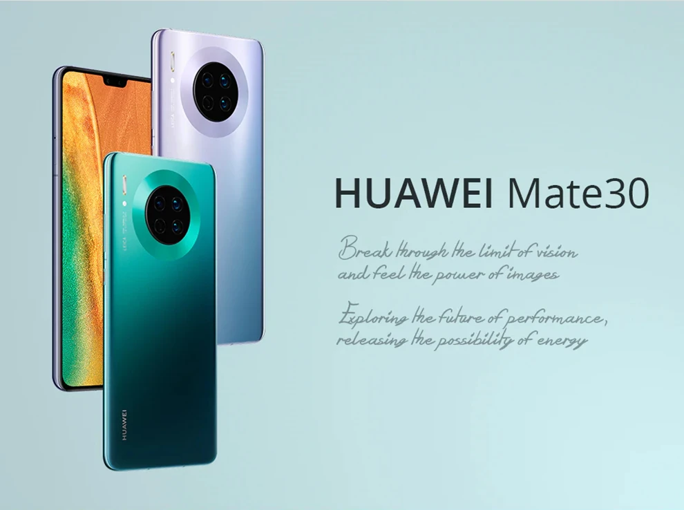 DHL Быстрая huawei mate 30 мобильный телефон Kirin 990 Android 10,0 6,62 дюймов 8 Гб ram 128 ГБ rom 40.0MP 40 Вт супер зарядное устройство IR Qi