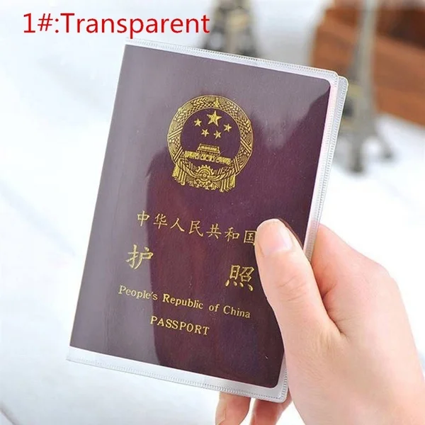 PVC Passport Cover Transparent Waterproof travel document bag passport holder