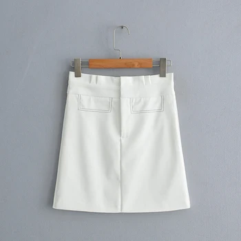 

VomVoa 2020 spring new Hepburn style temperament fashion retro high waist high quality half skirt female 1048