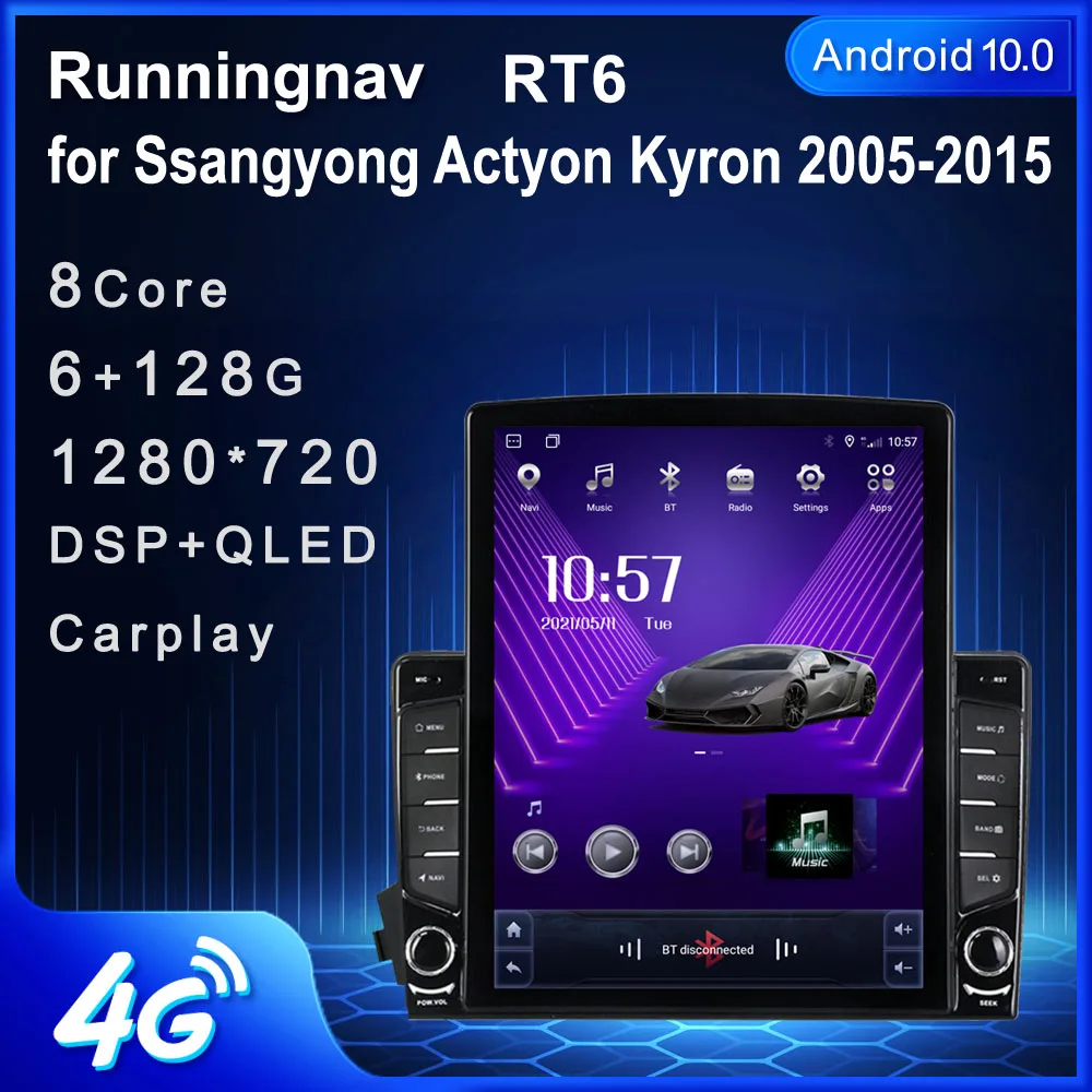 9 7 &quotAndroid 10 1 для Ssangyong Actyon Kyron 2005 2006-2015 автомобильное радио Тесла мультимедийный