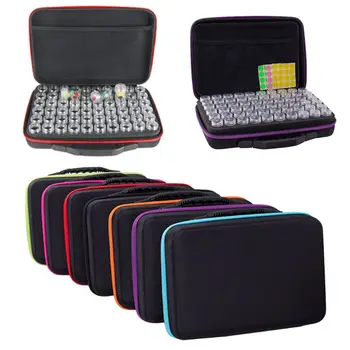 

120 Slots Diamond Painting Storage Case Tool Diamond Painting Bag With Mesh Compartment And 120 Plastic Bottles