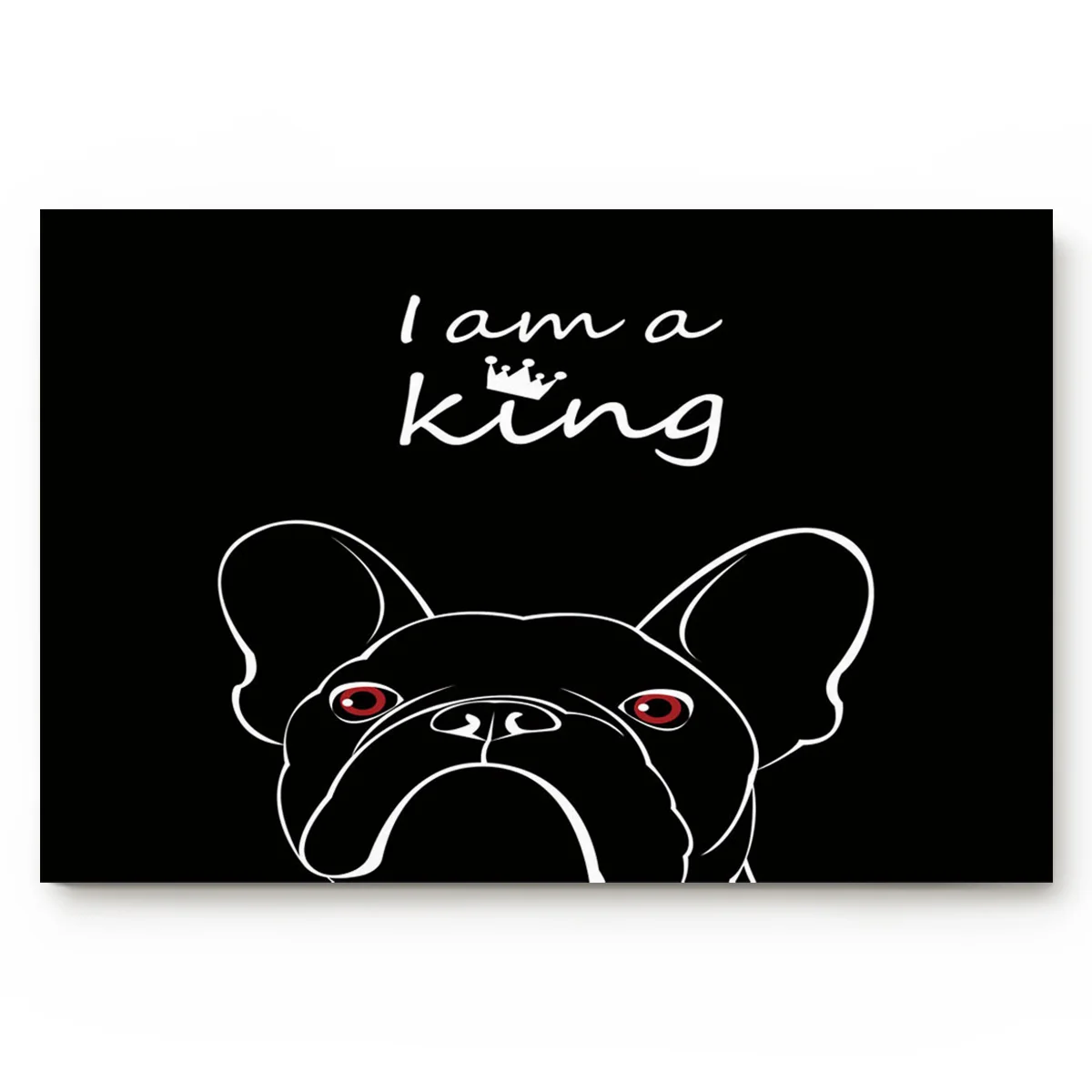 Black And White Dog Crown English Sketch Bathroom Non-slip Doormat Accessories Living Room Kitchen | Дом и сад