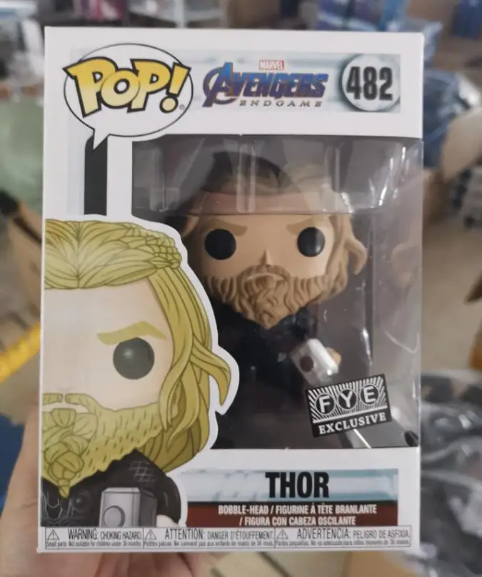 Funko Pop Thor 482 в Мстители: персонаж эндшпиль 10 см Виниловая кукла Фигурка Игрушки