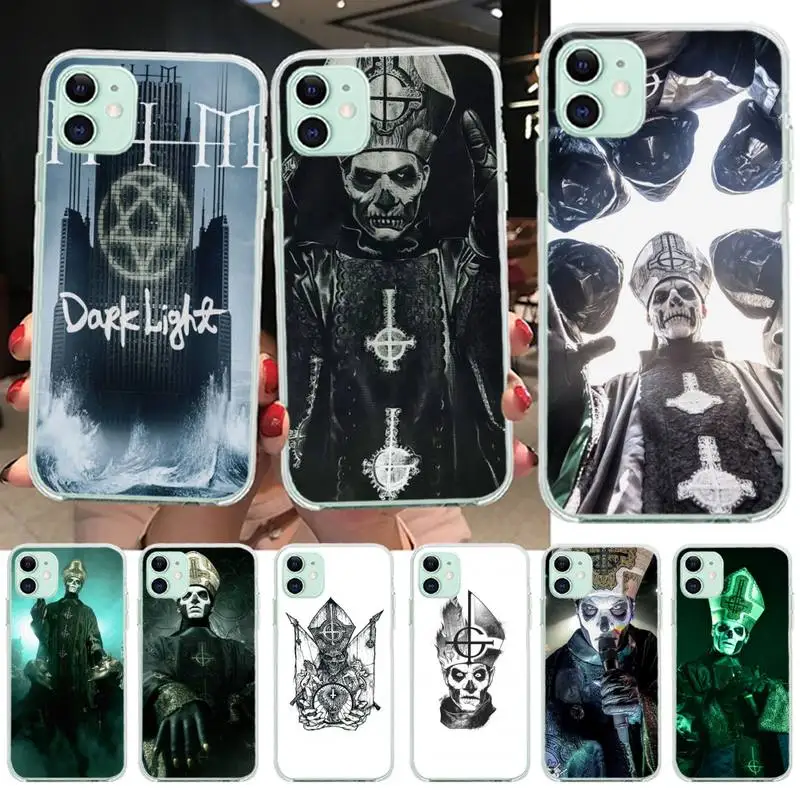 Чехол для телефона Ghost HIM черный мягкий чехол iPhone 11 pro XS MAX 8 7 6 6S Plus X 5S SE 2020 XR |