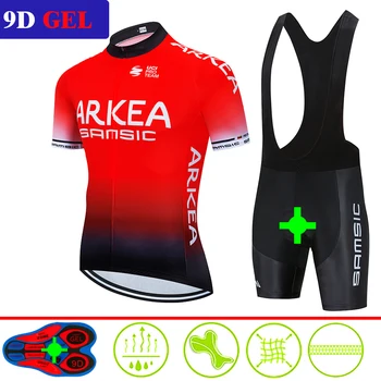 

2019 ARKEA red Pro Team Cycling Clothing /Road Bike Wear Racing Clothes Quick Dry Men's Cycling Jersey Set Ropa Ciclismo Maillot