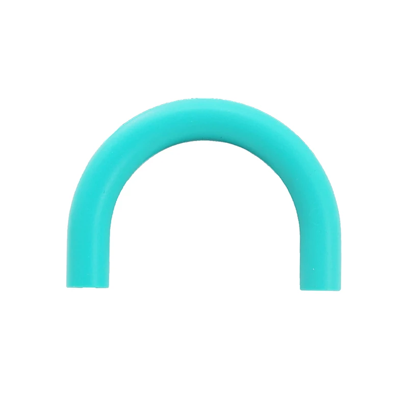 Turquoise Chengkai 5 шт. U трубка силиконовый Прорезыватель бусины Сделай Сам ручной работы детская соска пустышка Прорезыватель подвеска стрейч жевательный уход игрушечный бисер - Цвет: Turquoise