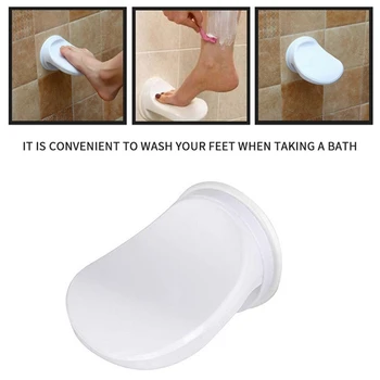 

Bathroom Shower Foot Rest Shaving Leg Step Aid Grip Suction Cup Non Slip Foot Pedal Wash Feet Plastic Free Bend Wash Pads