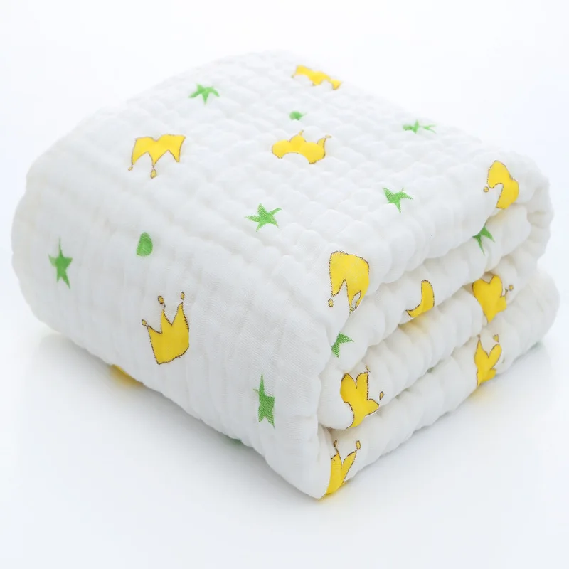 6 слоев морщин муслиновые одеяла для новорожденных пеленание хлопок пеленание для новорожденных младенцев банное полотенце детские плед