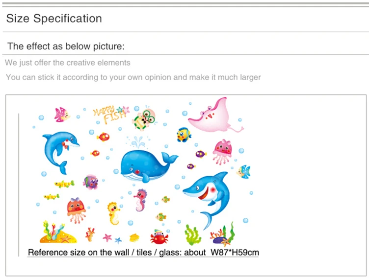 [SHIJUEHEZI] мультфильм рыбы наклейки на стену ПВХ материал DIY кит дельфин Акула наклейки на стены для детской комнаты украшения детской спальни