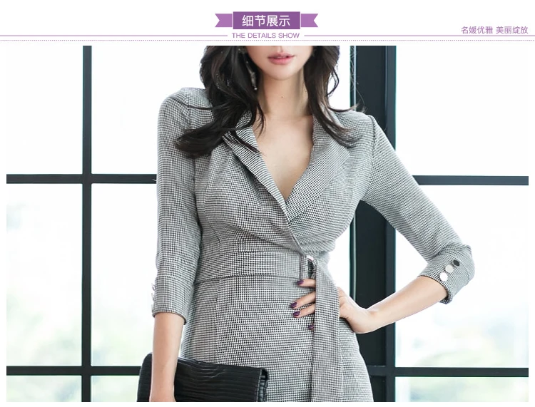 Officewear, винтажное женское платье в сетку с зубчатым воротником, облегающее платье с рукавом три четверти, женское платье карандаш, Vestidos Femme