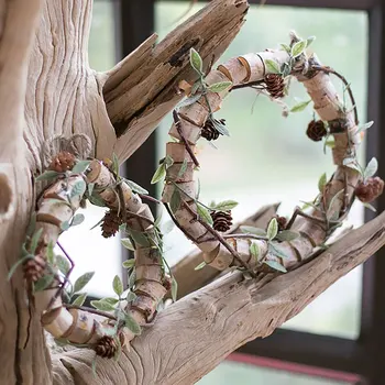 

Natural Tree Vine Wreath Wicker Branch Birch Wreath Handicraft Wall Decoration Gardening Decor Handmade Wreaths Garden Vine Wood