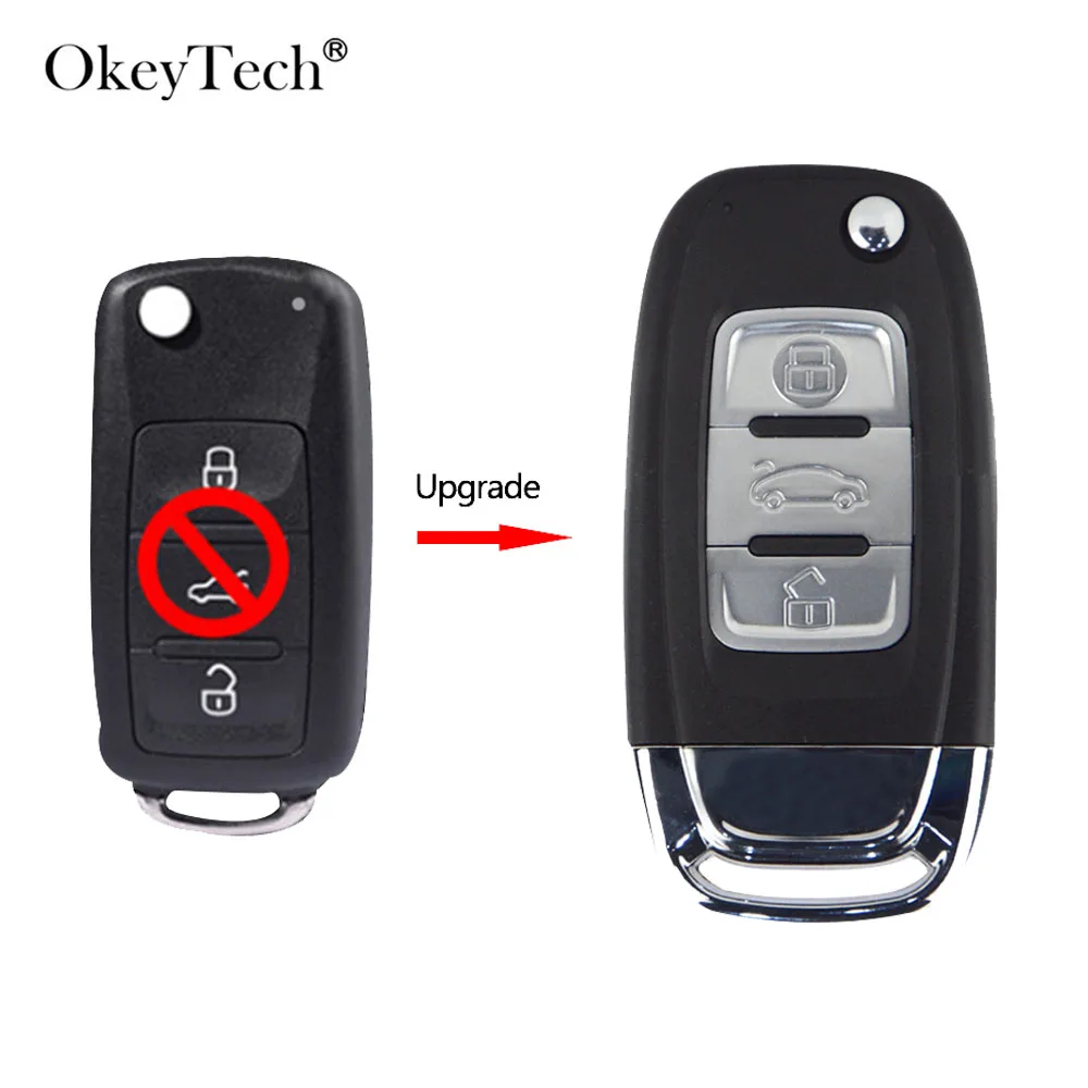OkeyTech 3 кнопочный модифицированный складной чехол для автомобильного ключа