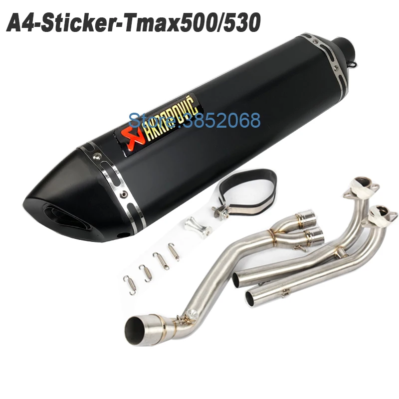 

Slip-On For Yamaha Tmax 500 Tmax530 Motorcycle Exhaust Muffler Escape Link Pipe Full System For TMAX500 TMAX530 2008-2016 Year