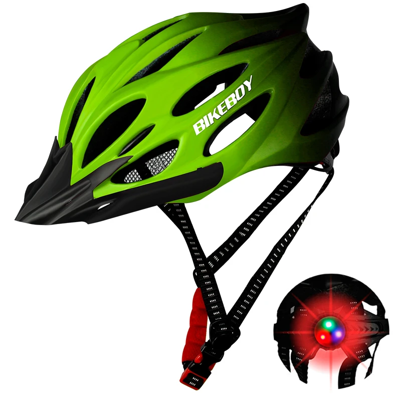 

Mens Cycling Helmet With Led Flashing light casco bicicleta L 58-61cm MTB Road Mountain capacete Bike Helmet Bicycle Adults