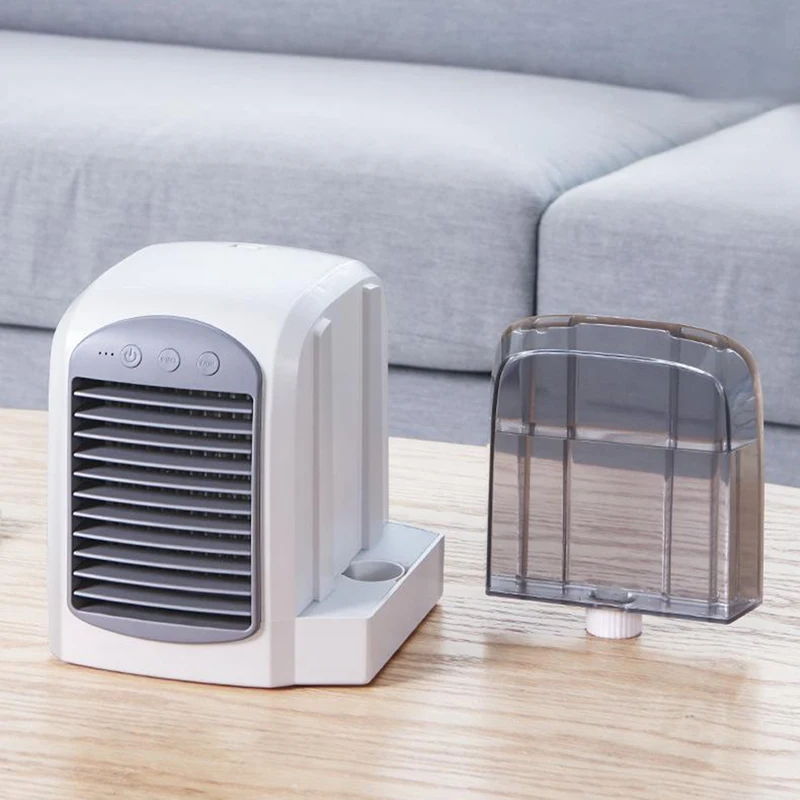 Usb портативный кондиционер увлажнитель воздуха очиститель воздуха охладитель воздуха мини вентиляторы персональное пространство кондиционер устройство-серый