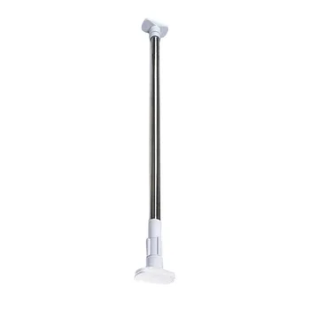 

50-80cm Multifunction Telescopic Curtain Pole Stainless Steel Shower Curtain Pole Expansion Door Curtain Rod Shower Curtain Tube