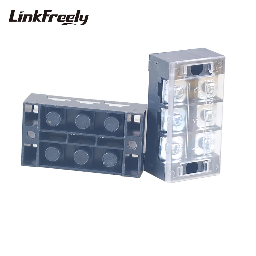Клеммная колодка TB1503 винтовая с 2 рядами 3P 15 а/600 В для электрических
