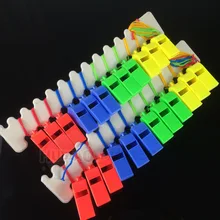 24-Цвет детей Пластик свисток игрушка выживания Футбол свист с Талрепом рефери свисток