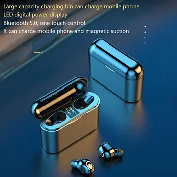 

New Bluetooth 5.0Headset Wireless Earphones Mini Earbuds Stereo Black digital display 5376a Bluetooth