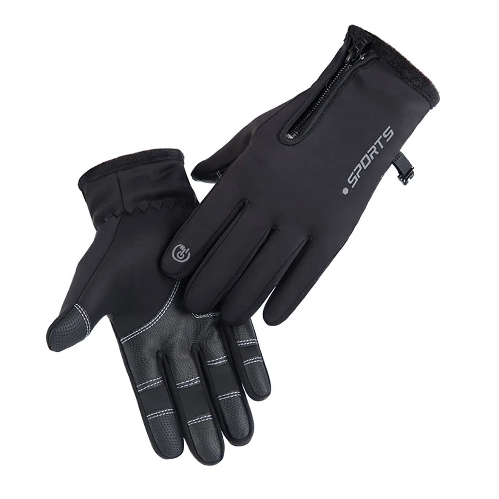 Унисекс зимние спортивные водонепроницаемые на молнии ветрозащитные теплые перчатки Зимние перчатки гуанты перчатки женски