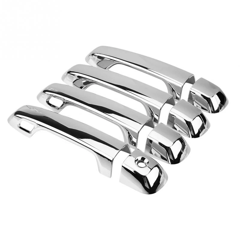 8 Pcs Silver Chrome Car Chromium Electroplating Door Handle Cover Trim for Toyota Land Cruiser Prado 2010-2018 Styling | Автомобили и