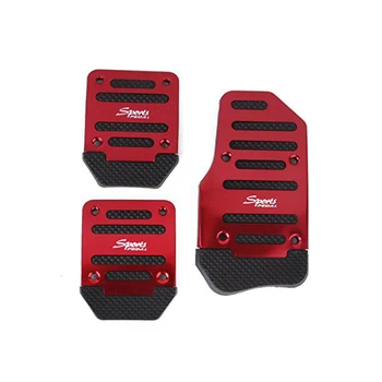

3PCS/Set Car Manual Automatic Transmission Brake Non-Slip Racing Manual Car Truck Pedals Pad Cover Set Red Car Part Accessories