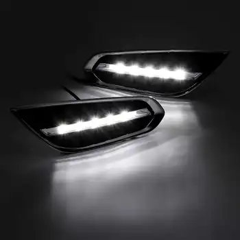 

Pair Car Styling LED DRL Daytime Driving Running Lights Daylight w/ Fog Lamp Cover for Volvo S60 V60 2011 2012 2013 White Yellow