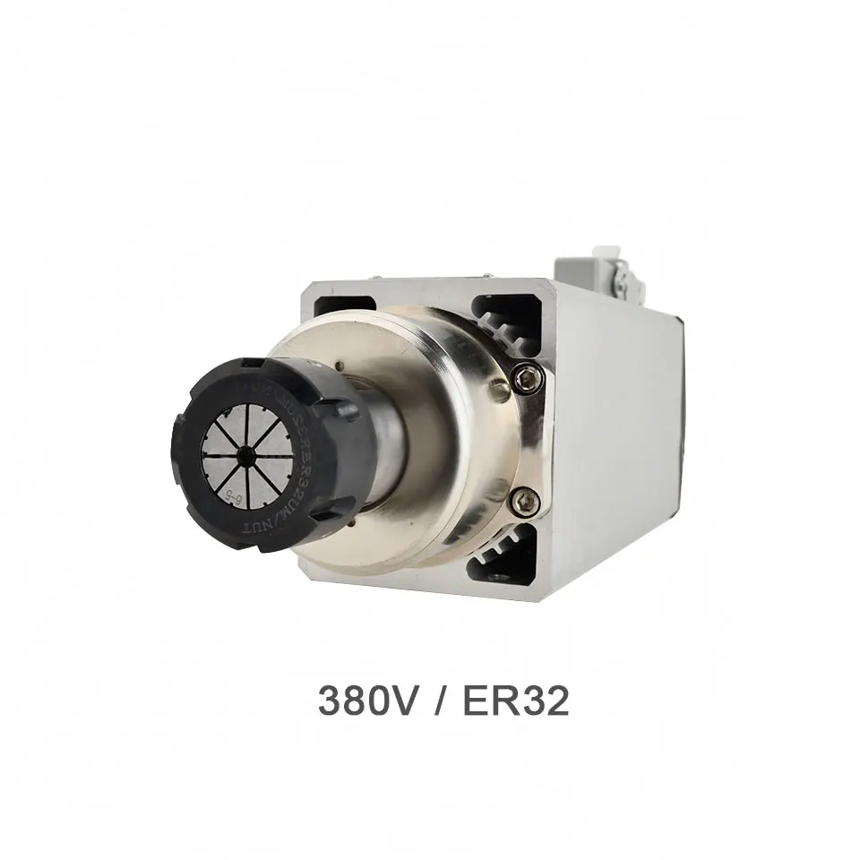 380V ER32 Daedalus 4.5KW CNC 3 подшипниковый шпиндель ER25/ER32 18000/24000 об/мин мотор шпинделя с воздушным охлаждением квадратный гравировальный и фрезерный шпиндель - Цвет: 380V ER32