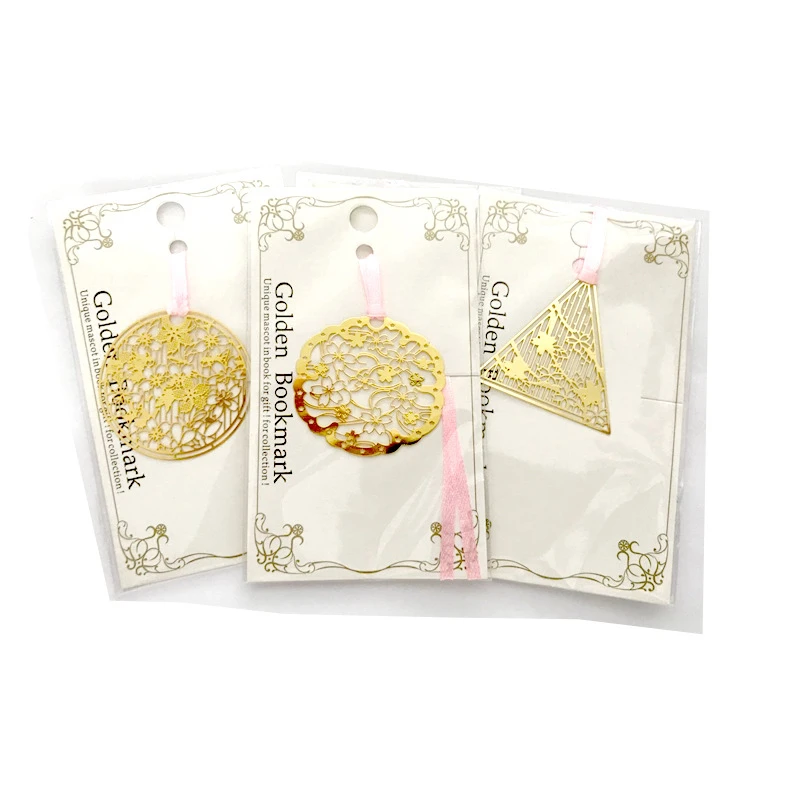 Оригинальные латунные позолоченные закладки нежные вишневые цветы металлические выдалбливают серии закладки 12 skyle