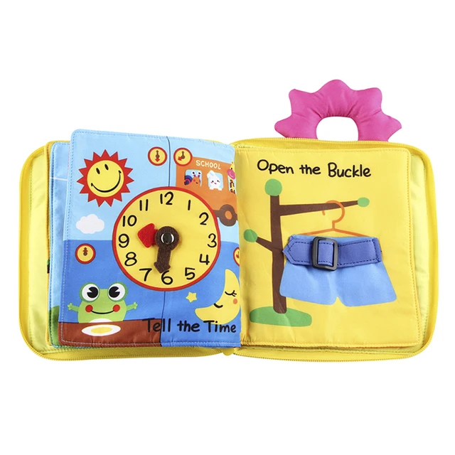 Baby Toy Soft 3D Cloth Book First Book Montessori Infant Early color Cognitive Educational Toys Learning Basic Life Skills Toys 1